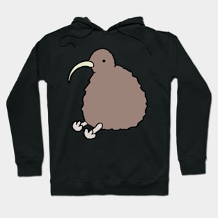 Round kiwi bird drawing Hoodie